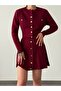 New Model-Knit Gold Button Pleated Skirt Cardigan Set Aliya Model - 2
