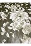 Green Color Rose Pattern Leaf Pattern Multi Chiffon Fabric Dress Shawl Clothing Fabric - 2
