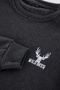 Anthracite Melange Oversized /Wide Cut Long Sleeve Animal Embroidered Sweatshirt Tmnaw24Sw00164 - 3