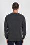Regular Fit Regular Cut Crew Neck Gray Melange Men's Knitwear Sweater - 6