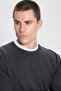 Regular Fit Regular Cut Crew Neck Gray Melange Men's Knitwear Sweater - 5