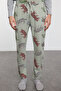 Gray Regular Fit Tiger Pattern Couple/Double Knitted Pajama Set Tmnaw25Pt00051 - 5