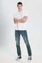 Normal Waist Slim Fit Stone Men's Denim Trousers L70115858 Rider Jean Pants