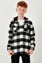 Hooded Double Pocket Plaid Lumberjack Shirt Boy's Shirt Cf25W81787 - 6