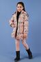 Faux Fur Text Printed Removable Hooded Plush Lined Winter Coat Girls Child MON