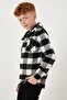 Hooded Double Pocket Plaid Lumberjack Shirt Boy's Shirt Cf25W81787 - 7
