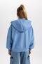 Girls Oversize Wide Fit Crew Neck Printed Sweatshirt A6514A823Au - 6