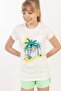 Palm Tree Printed Girl's T-shirt - 3