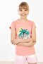 Palm Tree Printed Girl's T-shirt - 3