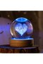 Crystal Glass Ball 3D Dimensional Colorful USB Wooden Base Decorative Special Souvenirs Ornament Trinket Lamp Set - 3