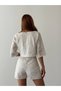 Women's Di̇ore Brodeled White Shorts Set - 3