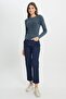 Slim Fit Slim Fit Crew Neck Dark Blue T-Shirt - 3