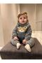 Winter Teddy Bear Patterned Welsoft Luxury Baby Set with Plush Pocket Hood - 3