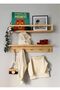 Wooden Hanging Rack and Bookcase Shelf Educational Montessori Shelf 2 Pieces 40 cm - 2