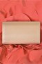 Gold Piping Leather Evening Dress Clutch Hidden Shoulder Chain Bag - 3