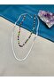 Women's Steel Double Italian Chain Silver Necklace - 5