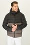 Men's Black-Anthracite Two-Color Hooded Water and Windproof Puffer Winter Coat - 3
