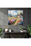 Blooming Village Landscape Glass Painting - Village, Modern Art, Glass Art, Wall Decoration - 4