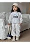Unisex Kids Freedom Printed Oversize Sweatshirt Tracksuit Set - 2