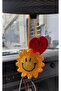 Knitted Smiley Face Car Ornament, Rearview Mirror Ornament, Handmade Gift Car Ornament - 3