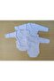 Self-Gloved Long Sleeve Snap Fastener Double Breasted Badi (Pack of 3) White Color