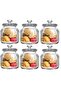 Viva 6-Piece Glass Jar - Glass Storage Container 6 Pieces 900Cc Fma05051