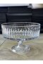 Footed Cut Crystal Glass Handmade Salad Presentation Bowl - Fruit Bowl - 2