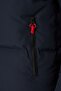 Women's Navy Blue Fiber Windproof Puffer Winter Jacket - 6