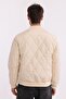Men's Stone Collar Collar Water and Windproof Quilted Patterned Fiber Padded Coat - 5