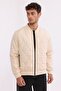 Men's Stone Collar Collar Water and Windproof Quilted Patterned Fiber Padded Coat - 3