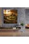 Golden Rural Village Glass Painting - Village, Verdant Countryside, Photo, Glass Art - 4