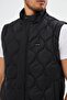 Men's Onion Pattern Quilted Black vest - 3