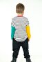 Double Combed Cotton Long Sleeve Sweatshirt (Red and White - Black and White Stripes) - 4