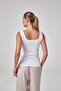 Women's Strap Body T-Shirt Fit Fit White - 2