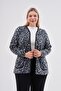 Black Gray Leopard Mom Cardigan Fleece - 7