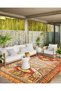 Alya Collection Orange Tones Patterned Woven Base Modern Decorative Carpet Alya17 - 2