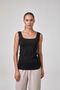 Women's Strap Body T-Shirt Fit Fit Black