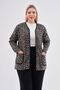 Polar Black Cream Leopard Cardigan with Zipper for Winter - 4