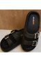 Akınal Bella Double Buckle Black Slippers Daily Orthopedic Women - 2