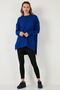Relaxed Cut Slit Detailed Crew Neck Sweater Sweater 4616142 Y - 3