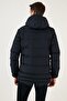 Water Repellent Slim Fit Cold and Wind Resistant Hooded Puffer Coat Men'S COAT 649005 - 5