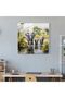 Wildlife Glass Wall Art, Elephant Family Near the Serene River, Wildlife, Serene River - 2