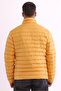 Men's Windproof Portable Warm Fiber-Filled Lightweight Inflatable Yellow Coat with Bag - 7