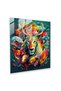 Wildlife Glass Painting, Colorful Wildlife Collage, Wildlife, Glass Painting, Colorful Collage
