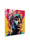 Pop Culture Verve Glass Painting, Bold Rapper Portrait Glass Wall Art