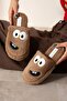Women's House Slippers Smiling Funny Face Silent Sole Plush Fluffy House Slippers Dowry Slippers Stc1030