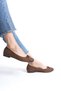 Ponni̇ Suede Ballerina Ballet Shoes - 8