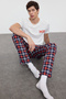 Ecru Regular Fit Printed Knitted Couple %100 Cotton Men's Pajama Set Tmnaw25Pt00048 - 3