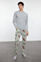 Gray Regular Fit Tiger Pattern Couple/Double Knitted Pajama Set Tmnaw25Pt00051 - 2