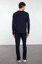 Men's Navy Blue New Year Printed Knitted Couple/Pair Pajamas Set Tmnaw25Pt00046 - 7